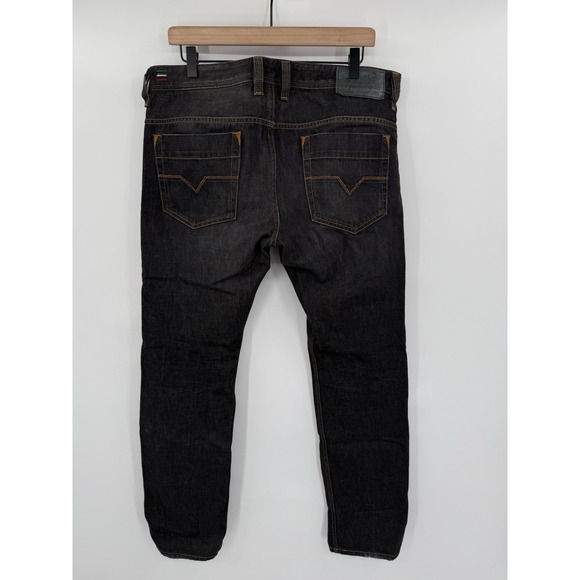 Diesel Jeans Mens 34x32 (Fits 36x29) Faded Black Denim Safado Regular Straight - Picture 2 of 8